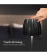 2,7W LED Tischleuchte, schwarz - Touch dimmbar, 3-in-1 CCT, wiederaufladbar, USB-C, 10,5 x 34 cm