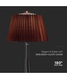 1,5W LED Tischleuchte, Touch dimmbar, brauner Schirm - CCT, aufladbar, Chrom, inkl. Akku und USB-C