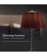 1,5W LED Tischleuchte, Touch dimmbar, brauner Schirm - CCT, aufladbar, Chrom, inkl. Akku und USB-C