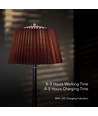 1,5W LED Tischleuchte, Touch dimmbar, brauner Schirm - CCT, aufladbar, Chrom, inkl. Akku und USB-C