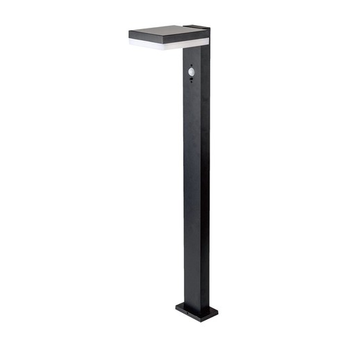 5,5W Solar-Gartenlampe mit Sensor - Schwarz, PIR-Sensor, IP54, schwarz