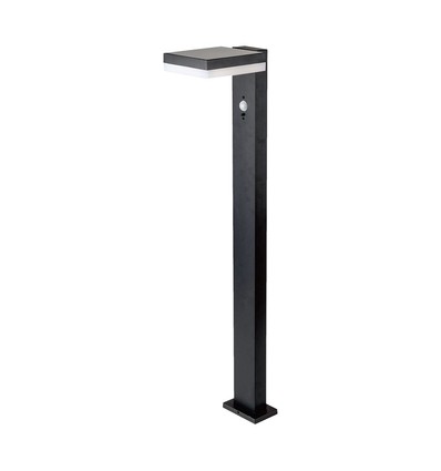 5,5W Solar-Gartenlampe mit Sensor - Schwarz, PIR-Sensor, IP54, schwarz