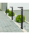 5,5W Solar-Gartenlampe mit Sensor - Schwarz, PIR-Sensor, IP54, schwarz