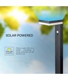 5,5W Solar-Gartenlampe mit Sensor - Schwarz, PIR-Sensor, IP54, schwarz