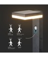 5,5W Solar-Gartenlampe mit Sensor - Schwarz, PIR-Sensor, IP54, schwarz