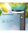 5,5W LED Solar Gartenlampe mit Sensor - IP54, 3000K, PIR Sensor, schwarzes Finish