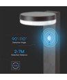 5,5W LED Solar Gartenlampe mit Sensor - IP54, 3000K, PIR Sensor, schwarzes Finish