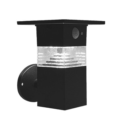 3W Solara Wandleuchte mit Sensor - IP54, 250lm, 3000K, Solar, 3 Jahre Garantie