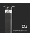 3W Solarpollerleuchte - LED, PIR-Sensor, IP54