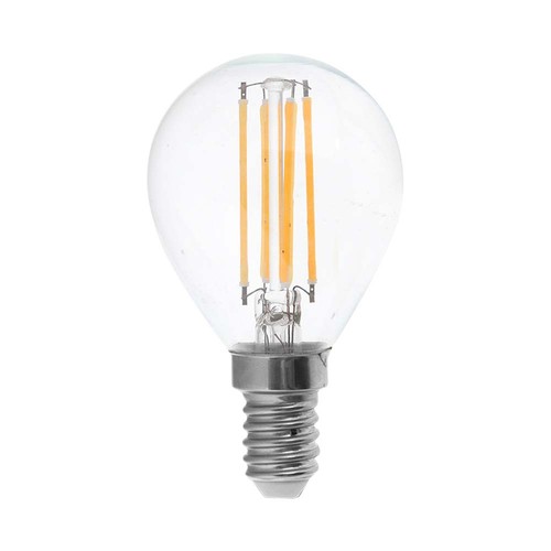 E14 6W LED Filament Tropfenlampe - P45, 600lm, Klarglas