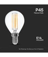 E14 6W LED Filament Tropfenlampe - P45, 600lm, Klarglas