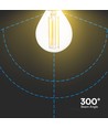 E14 6W LED Filament Tropfenlampe - P45, 600lm, Klarglas
