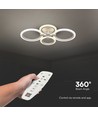 45W LED Deckenleuchte - 3900lm, 3-Stufen dimmbar, 3-in-1 CCT, weiß, inkl. Fernbedienung