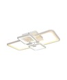70W LED Deckenleuchte mit Fernbedienung - 6000lm, CCT, dimmbar, weißes Metall, 58,5 x 39 cm