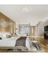 70W LED Deckenleuchte mit Fernbedienung - 6000lm, CCT, dimmbar, weißes Metall, 58,5 x 39 cm