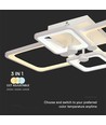70W LED Deckenleuchte mit Fernbedienung - 6000lm, CCT, dimmbar, weißes Metall, 58,5 x 39 cm