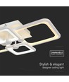 70W LED Deckenleuchte mit Fernbedienung - 6000lm, CCT, dimmbar, weißes Metall, 58,5 x 39 cm