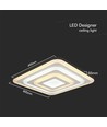 77W LED Deckenleuchte mit Fernbedienung - 6700lm, dimmbar, CCT, RGB, 49,5 x 49,5 cm, weißer Rand