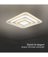 77W LED Deckenleuchte mit Fernbedienung - 6700lm, dimmbar, CCT, RGB, 49,5 x 49,5 cm, weißer Rand
