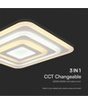 77W LED Deckenleuchte mit Fernbedienung - 6700lm, dimmbar, CCT, RGB, 49,5 x 49,5 cm, weißer Rand
