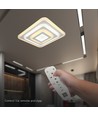 77W LED Deckenleuchte mit Fernbedienung - 6700lm, dimmbar, CCT, RGB, 49,5 x 49,5 cm, weißer Rand