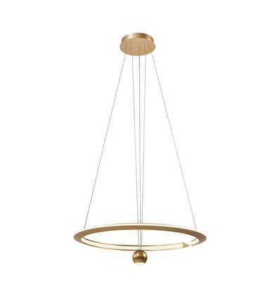 45W LED Pendelleuchte, Ø60cm, gebürstetes Gold - 5500lm, 3000K, Designer Hängelampe, IP20