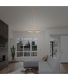 45W LED Pendelleuchte, Ø60cm, gebürstetes Gold - 5500lm, 3000K, Designer Hängelampe, IP20