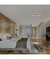 45W LED Pendelleuchte, Ø60cm, gebürstetes Gold - 5500lm, 3000K, Designer Hängelampe, IP20