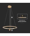 45W LED Pendelleuchte, Ø60cm, gebürstetes Gold - 5500lm, 3000K, Designer Hängelampe, IP20