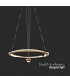 45W LED Pendelleuchte, Ø60cm, gebürstetes Gold - 5500lm, 3000K, Designer Hängelampe, IP20