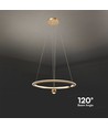 45W LED Pendelleuchte, Ø60cm, gebürstetes Gold - 5500lm, 3000K, Designer Hängelampe, IP20