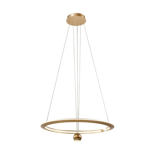 45W LED Pendelleuchte, Ø60cm, Brush Gold - 5500lm, 4000K, IP20, höhenverstellbar