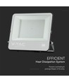 200W Flutlichtstrahler - IP65, Schwarz, Arbeitsleuchte, Samsung LED-Chip, 1m Kabel, 6500K, grau mattiertes Glas