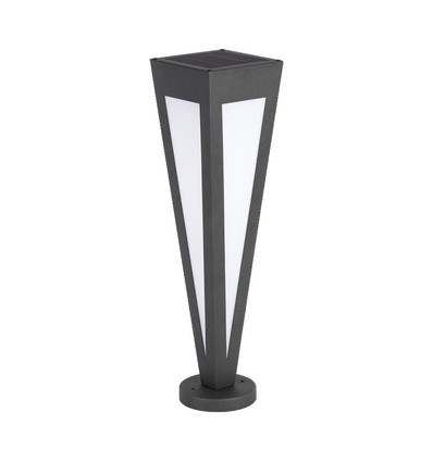 2W LED Solar Gartenleuchte - 3000K, schwarz, 3.7V Batterie, IP-Klasse, bis zu 8 Stunden Betrieb