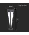 2W LED Solar Gartenleuchte - 3000K, schwarz, 3.7V Batterie, IP-Klasse, bis zu 8 Stunden Betrieb