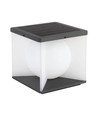 3W LED Solar Gartenleuchte, Cube - IP65, 3000K, warmweiß, schwarz/weiß, 20,5 x 20,5 cm