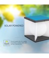 3W LED Solar Gartenleuchte, Cube - IP65, 3000K, warmweiß, schwarz/weiß, 20,5 x 20,5 cm