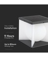 3W LED Solar Gartenleuchte, Cube - IP65, 3000K, warmweiß, schwarz/weiß, 20,5 x 20,5 cm