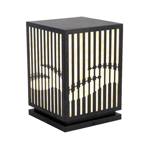 E27 Gartenleuchte CUBE - IP65, schwarz, quadratisch, modernes Design, ohne Leuchtmittel