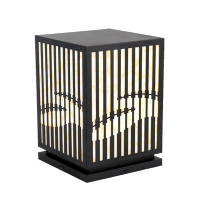E27 Gartenleuchte CUBE - IP65, schwarz, quadratisch, modernes Design, ohne Leuchtmittel