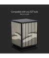 E27 Gartenleuchte CUBE - IP65, schwarz, quadratisch, modernes Design, ohne Leuchtmittel