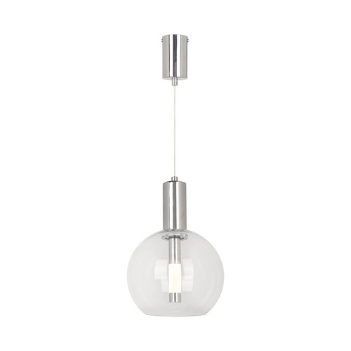 5W LED Pendelleuchte aus Klarglas - Ø20cm, 3000K, Stahl und Acryl, transparent