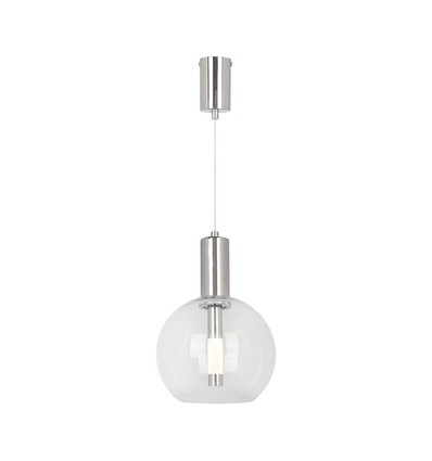 5W LED Pendelleuchte aus Klarglas - Ø20cm, 3000K, Stahl und Acryl, transparent