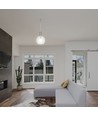 5W LED Pendelleuchte aus Klarglas - Ø20cm, 3000K, Stahl und Acryl, transparent