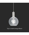 5W LED Pendelleuchte aus Klarglas - Ø20cm, 3000K, Stahl und Acryl, transparent