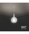 5W LED Pendelleuchte aus Klarglas - Ø20cm, 3000K, Stahl und Acryl, transparent