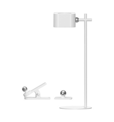Wiederaufladbare 3-in-1 LED-Lampe - Magnetisch, dimmbar, CCT, Up/Down-Licht, Weiß, inkl. Standfuß und 2 Stk. Montagehalterungen