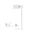 Wiederaufladbare 3-in-1 LED-Lampe - Magnetisch, dimmbar, CCT, Up/Down-Licht, Weiß, inkl. Standfuß und 2 Stk. Montagehalterungen