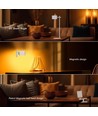 Wiederaufladbare 3-in-1 LED-Lampe - Magnetisch, dimmbar, CCT, Up/Down-Licht, Weiß, inkl. Standfuß und 2 Stk. Montagehalterungen