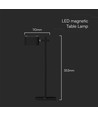 3W LED magnetische Tischleuchte, aufladbar - Touch-dimmbar, CCT, Up/Down Light, schwarz, USB-C, tragbar